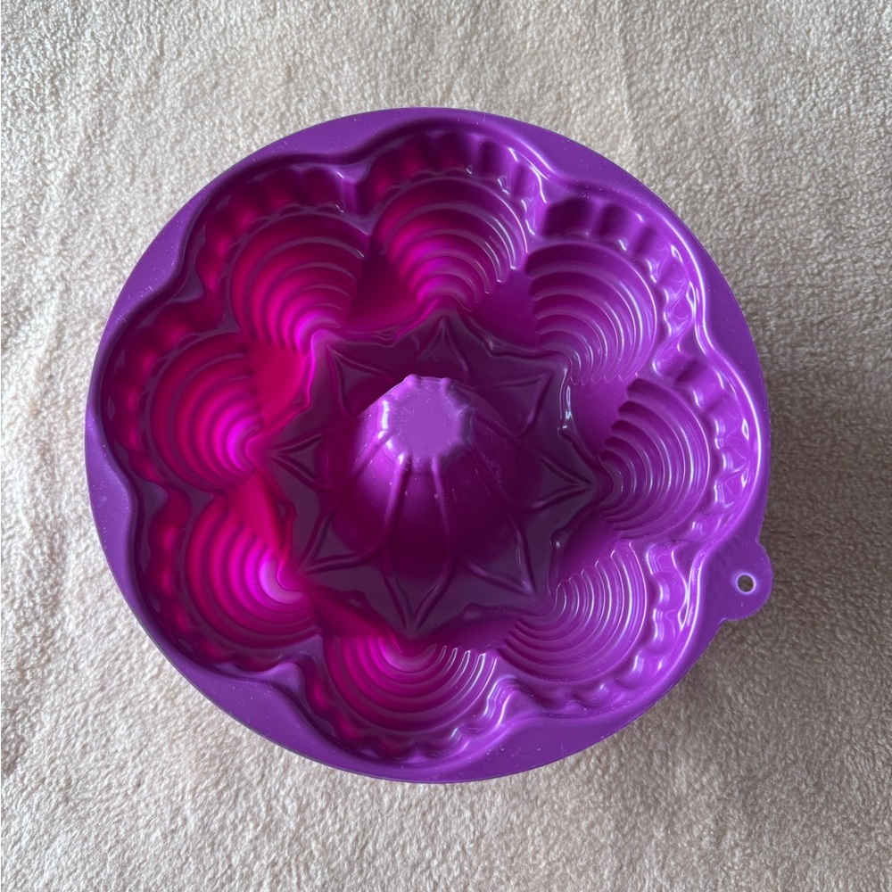 Purple plastic Bundt Cake Mold
